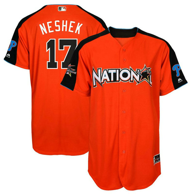 Philadelphia Phillies Pat Neshek #17 Orange Home Run Derby 2017 All-Star American League Jersey Philadelphia Phillies Pat Neshek #17 Orange Home Run Derby 2017 All-Star American League Jersey