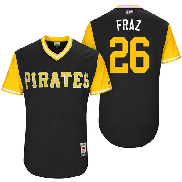 Pittsburgh Pirates Adam Frazier #26 Fraz Black Nickname 2017 Little League Players Weekend Jersey Pittsburgh Pirates Adam Frazier #26 Fraz Black Nickname 2017 Little League Players Weekend Jersey