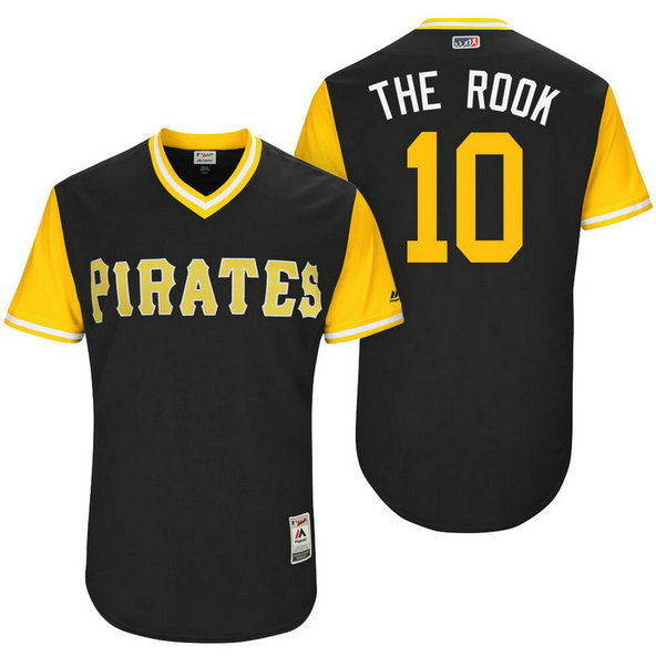Pittsburgh Pirates Jordy Mercer #10 The Rook Black Nickname 2017 Little League Players Weekend Jersey Pittsburgh Pirates Jordy Mercer #10 The Rook Black Nickname 2017 Little League Players Weekend Jersey