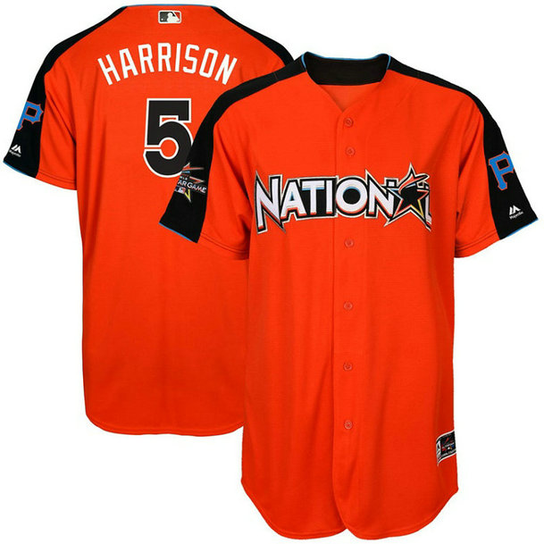Pittsburgh Pirates Josh Harrison #5 Orange Home Run Derby 2017 All-Star American League Jersey