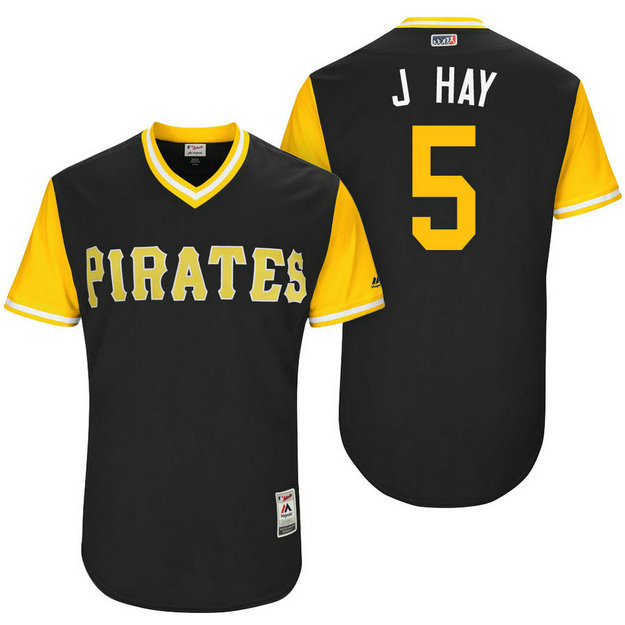 Pittsburgh Pirates Josh Harrison #5 J Hay Black Nickname 2017 Little League Players Weekend Jersey