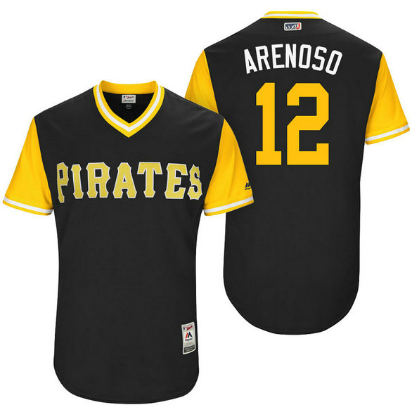 Pittsburgh Pirates Juan Nicasio #12 Arenoso Black Nickname 2017 Little League Players Weekend Jersey Pittsburgh Pirates Juan Nicasio #12 Arenoso Black Nickname 2017 Little League Players Weekend Jersey