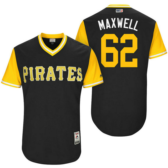 Pittsburgh Pirates Max Moroff #62 Maxwell Black Nickname 2017 Little League Players Weekend Jersey