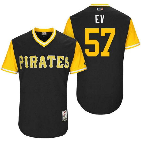 Pittsburgh Pirates Trevor Williams #57 EV Black Nickname 2017 Little League Players Weekend Jersey Pittsburgh Pirates Trevor Williams #57 EV Black Nickname 2017 Little League Players Weekend Jersey