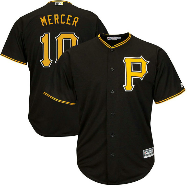 Pittsburgh Pirates #10 Jordy Mercer Alternate Black Cool Base Jersey Pittsburgh Pirates #10 Jordy Mercer Alternate Black Cool Base Jersey