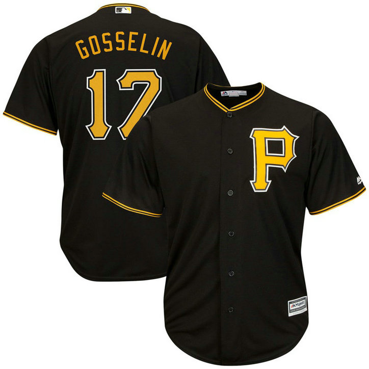 Phil Gosselin #17 Pittsburgh Pirates Alternate Black Cool Base Jersey Phil Gosselin #17 Pittsburgh Pirates Alternate Black Cool Base Jersey