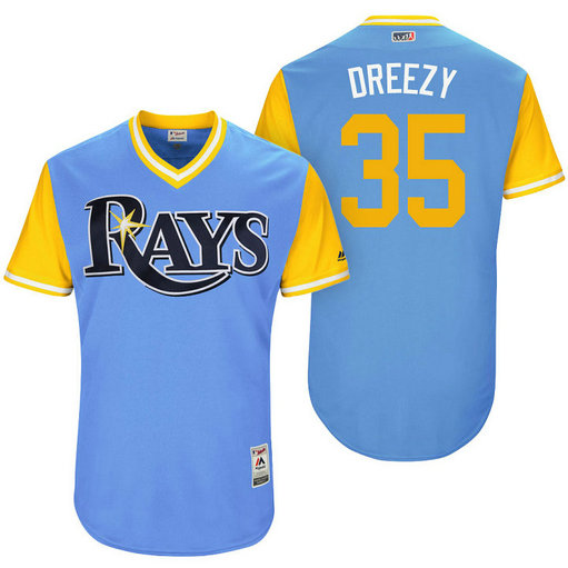 Tampa Bay Rays Matt Andriese #35 Dreezy Light Blue Nickname 2017 Little League Players Weekend Jersey Tampa Bay Rays Matt Andriese #35 Dreezy Light Blue Nickname 2017 Little League Players Weekend Jersey