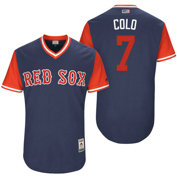 Boston Red Sox Christian Vazquez #7 Colo Navy Nickname 2017 Little League Players Weekend Jersey