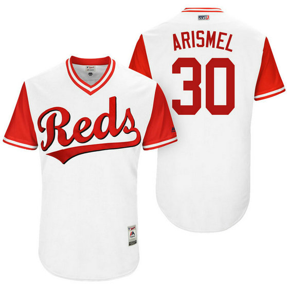 Cincinnati Reds Arismendy Alcantara #30 Arismel White Nickname 2017 Little League Players Weekend Jersey Cincinnati Reds Arismendy Alcantara #30 Arismel White Nickname 2017 Little League Players Weekend Jersey