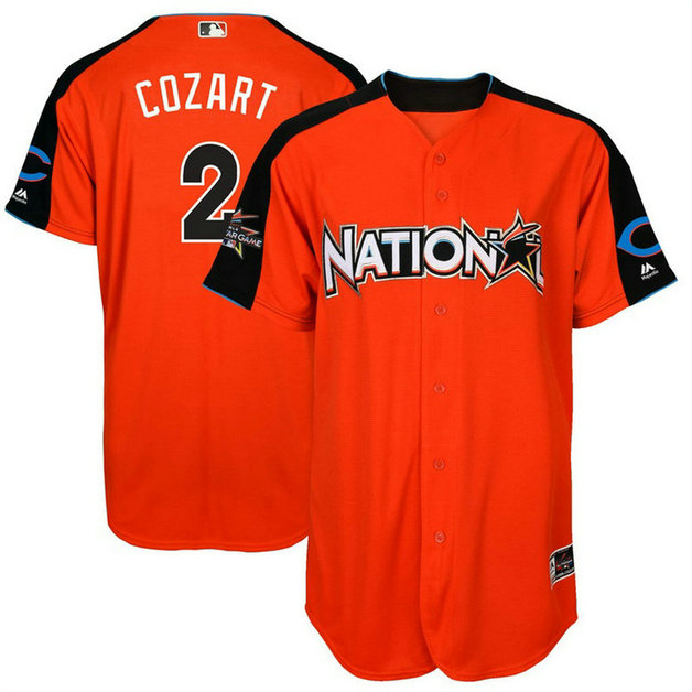 Cincinnati Reds Zack Cozart #2 Orange Home Run Derby 2017 All-Star American League Jersey Cincinnati Reds Zack Cozart #2 Orange Home Run Derby 2017 All-Star American League Jersey