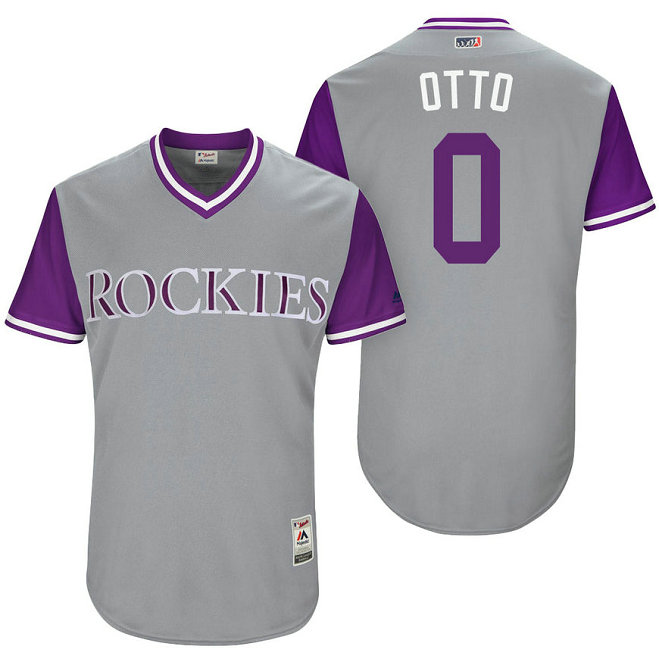 Colorado Rockies Adam Ottavino #0 Otto Grey Nickname 2017 Little League Players Weekend Jersey Colorado Rockies Adam Ottavino #0 Otto Grey Nickname 2017 Little League Players Weekend Jersey