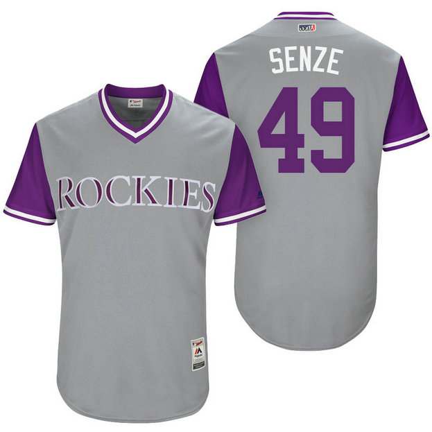 Colorado Rockies Antonio Senzatela #49 Senze Grey Nickname 2017 Little League Players Weekend Jersey