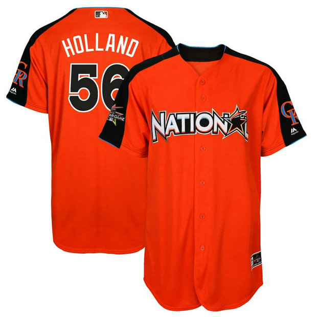 Colorado Rockies Greg Holland #56 Orange Home Run Derby 2017 All-Star American League Jersey Colorado Rockies Greg Holland #56 Orange Home Run Derby 2017 All-Star American League Jersey