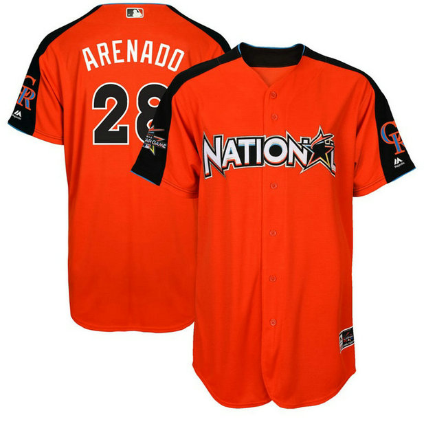 Colorado Rockies Nolan Arenado #28 Orange Home Run Derby 2017 All-Star American League Jersey Colorado Rockies Nolan Arenado #28 Orange Home Run Derby 2017 All-Star American League Jersey