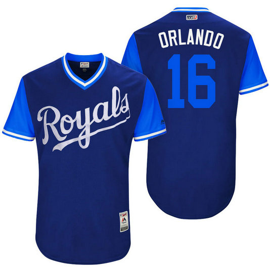 Kansas City Royals Paulo Orlando #16 Orlando Royal Nickname 2017 Little League Players Weekend Jersey Kansas City Royals Paulo Orlando #16 Orlando Royal Nickname 2017 Little League Players Weekend Jersey