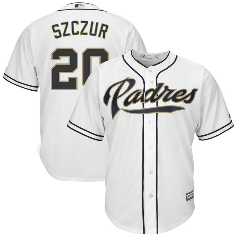 Matt Szczur #20 San Diego Padres Replica Home White Cool Base Jersey Matt Szczur #20 San Diego Padres Replica Home White Cool Base Jersey
