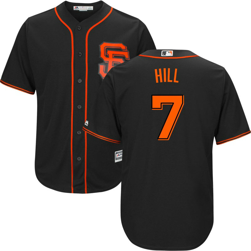 San Francisco Giants #7 Aaron Hill 2017 Alternate Black Cool Base Jersey