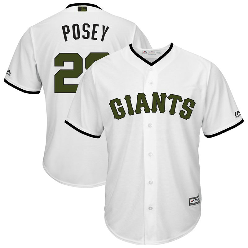 San Francisco Giants #28 Buster Posey White Cool Base Jersey 2017 Memorial Day San Francisco Giants #28 Buster Posey White Cool Base Jersey 2017 Memorial Day