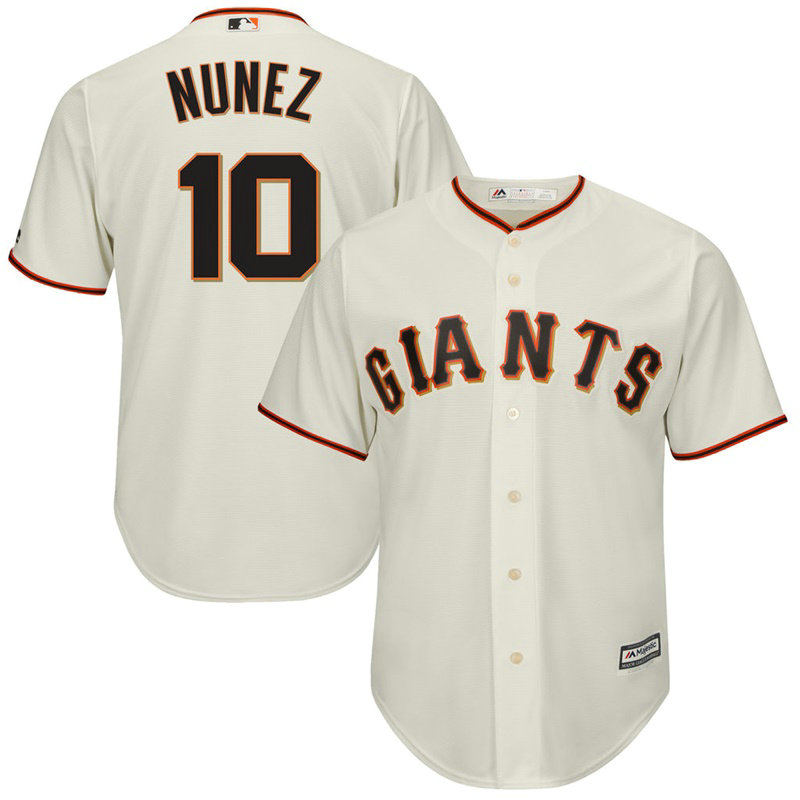 Eduardo Nunez #10 San Francisco Giants Replica Home Cream Cool Base Jersey