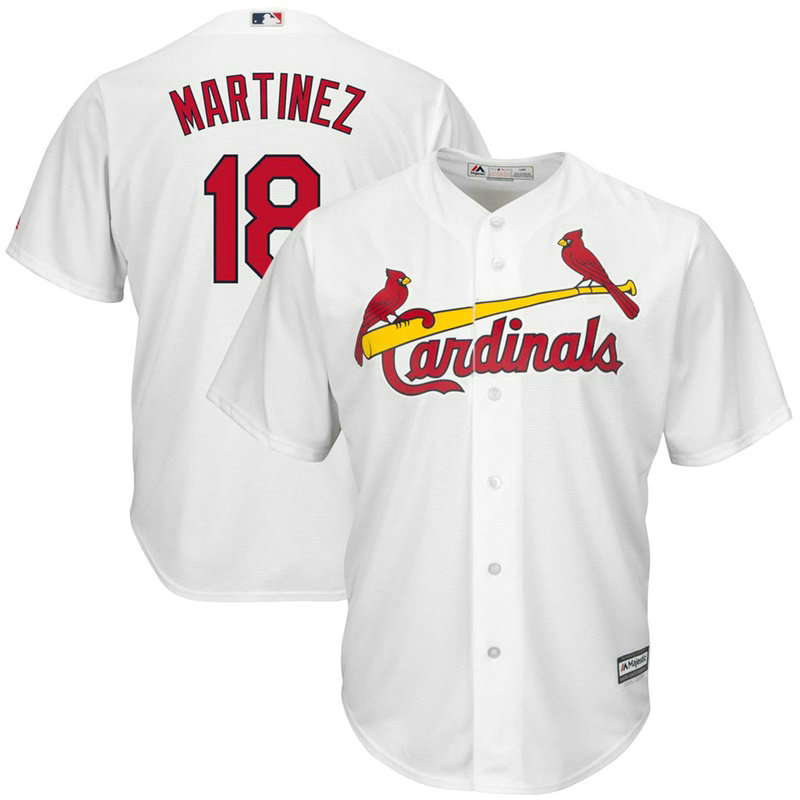 St. Louis Cardinals #18 Carlos Martinez Home White Cool Base Jersey St. Louis Cardinals #18 Carlos Martinez Home White Cool Base Jersey