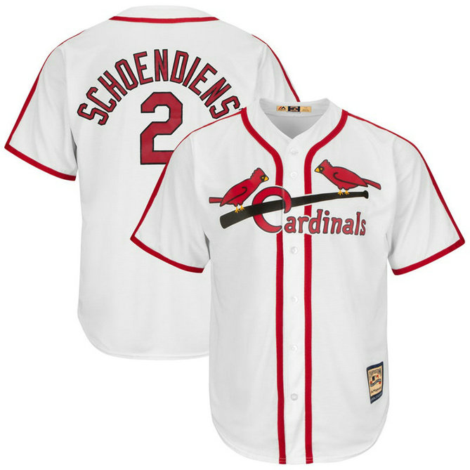 Red Schoendienst #2 St. Louis Cardinals Replica Cooperstown White Cool Base Jersey