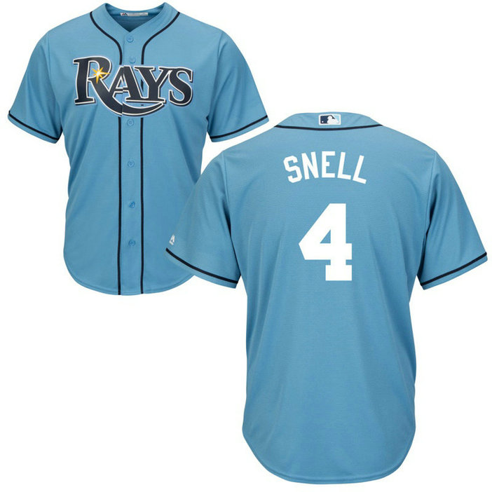 Tampa Bay Rays #4 Blake Snell Alternate Light Blue Cool Base Jersey Tampa Bay Rays #4 Blake Snell Alternate Light Blue Cool Base Jersey