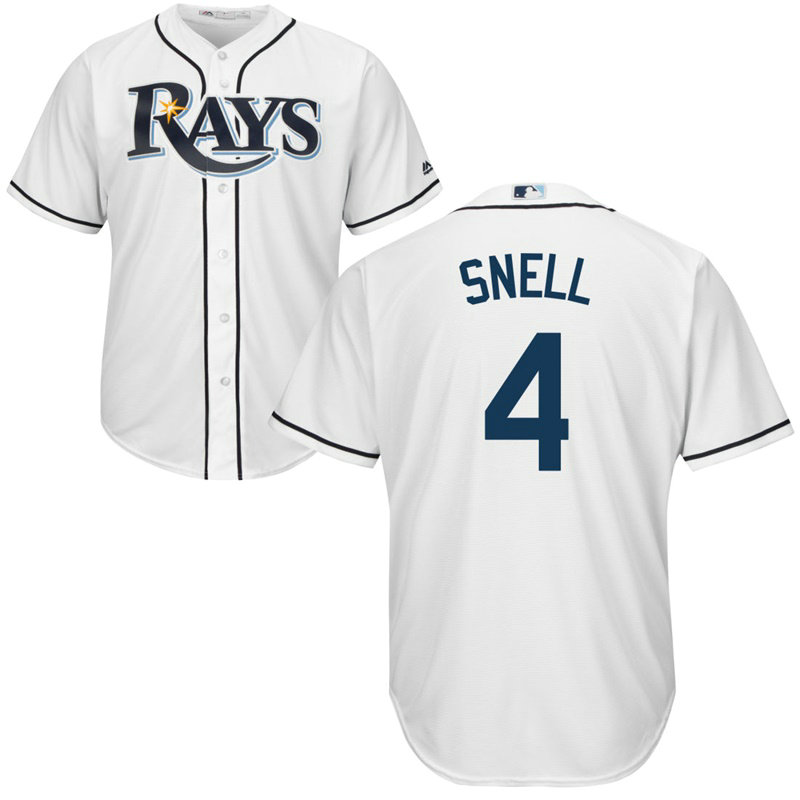 Tampa Bay Rays #4 Blake Snell Home White Cool Base Jersey Tampa Bay Rays #4 Blake Snell Home White Cool Base Jersey