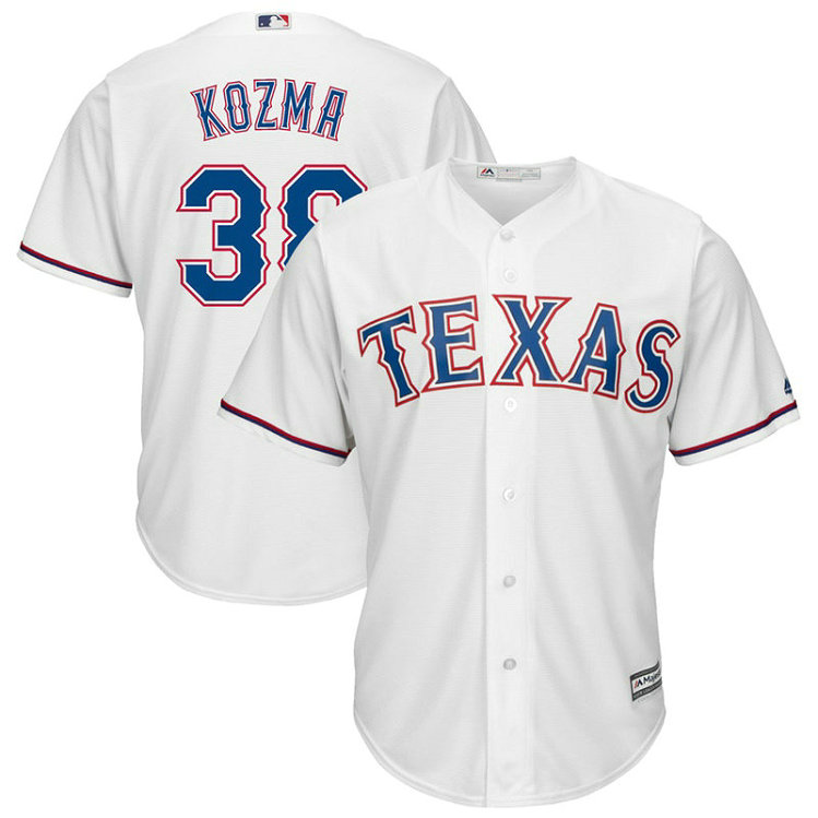 Pete Kozma #38 Texas Rangers Replica Home White Cool Base Jersey Pete Kozma #38 Texas Rangers Replica Home White Cool Base Jersey