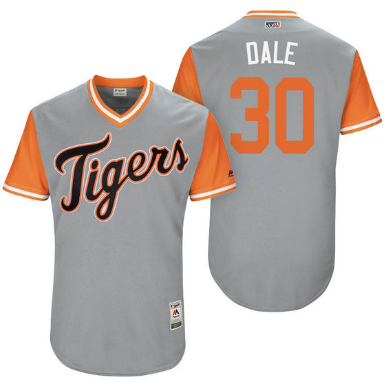 Detroit Tigers Alex Wilson #30 Dale Grey Nickname 2017 Little League Players Weekend Jersey