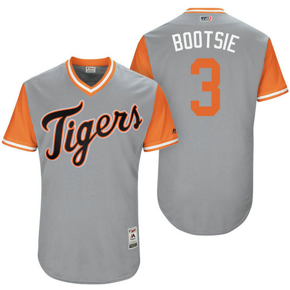 Detroit Tigers Ian Kinsler #3 Bootsie Grey Nickname 2017 Little League Players Weekend Jersey Detroit Tigers Ian Kinsler #3 Bootsie Grey Nickname 2017 Little League Players Weekend Jersey