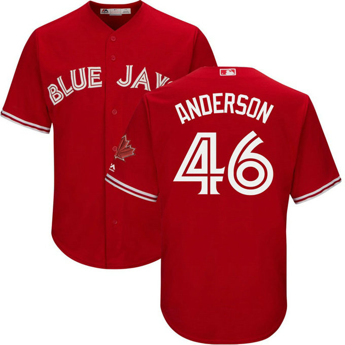 Toronto Blue Jays #46 Brett Anderson 2017 Replica Scarlet Cool Base Jersey
