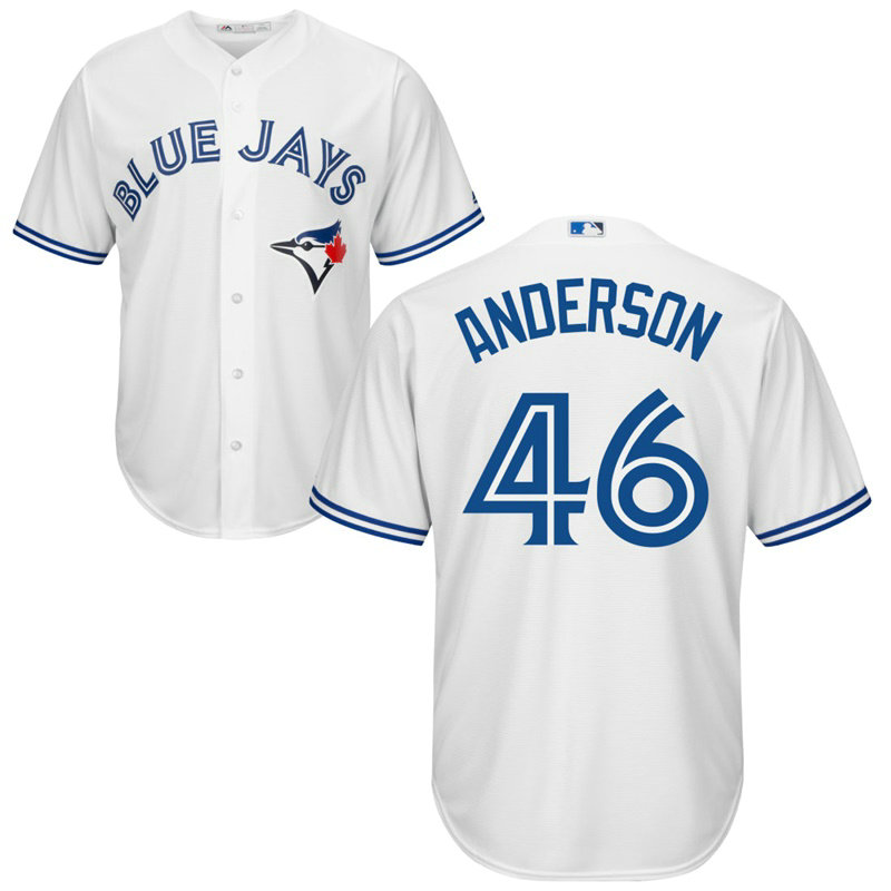 Toronto Blue Jays #46 Brett Anderson Home White Cool Base Jersey
