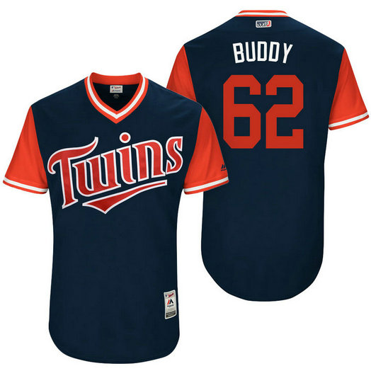 Minnesota Twins Buddy Boshers #62 Buddy Navy Nickname 2017 Little League Players Weekend Jersey Minnesota Twins Buddy Boshers #62 Buddy Navy Nickname 2017 Little League Players Weekend Jersey