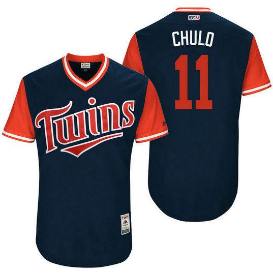 Minnesota Twins Jorge Polanco #11 Chulo Navy Nickname 2017 Little League Players Weekend Jersey