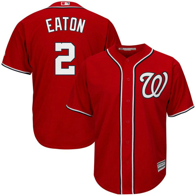 Washington Nationals #2 Adam Eaton Replica Alternate Scarlet Cool Base Jersey