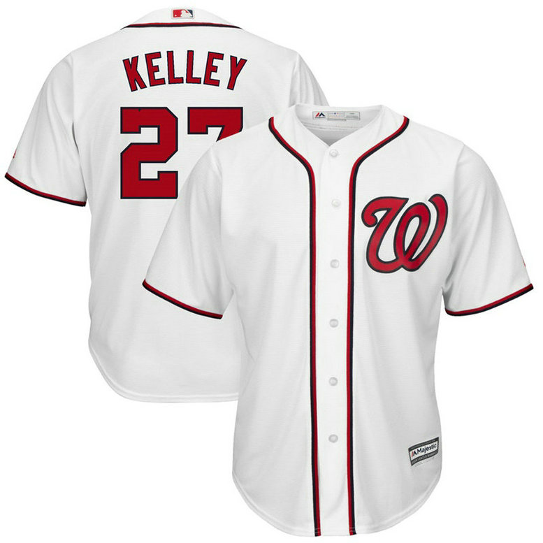 Shawn Kelley #27 Washington Nationals Replica Home White Cool Base Jersey