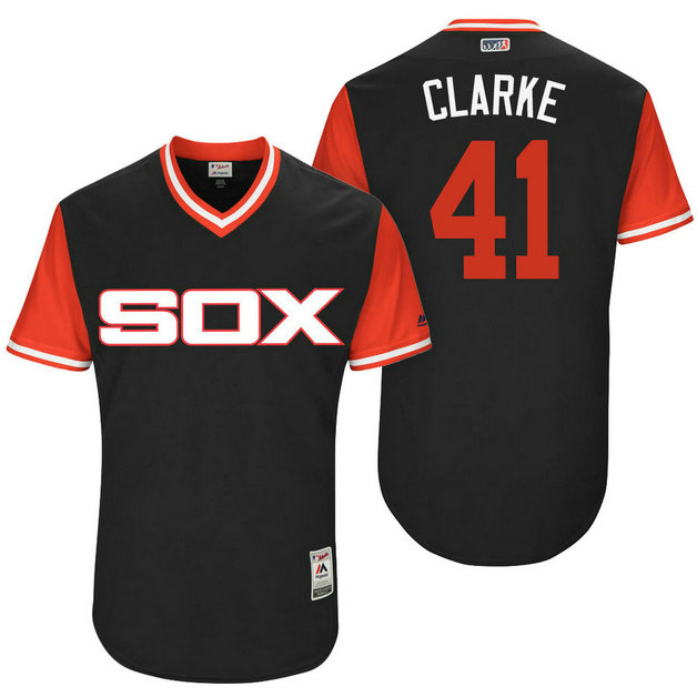 Chicago White Sox Adam Engel #41 Clarke Black Nickname 2017 Little League Players Weekend Jersey