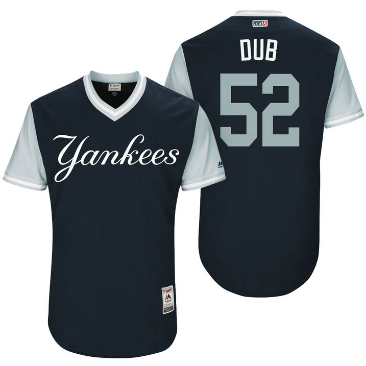 New York Yankees C.C. Sabathia #52 Dub Navy Nickname 2017 Little League Players Weekend Jersey