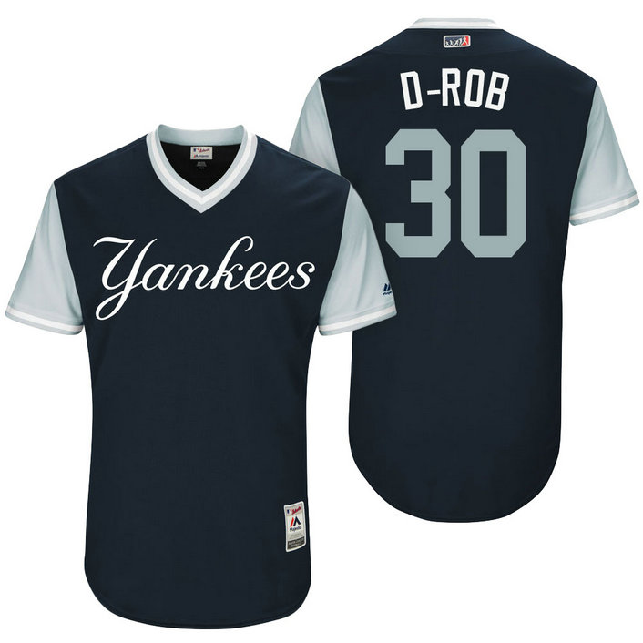 New York Yankees David Robertson #30 D-Rob Navy Nickname 2017 Little League Players Weekend Jersey
