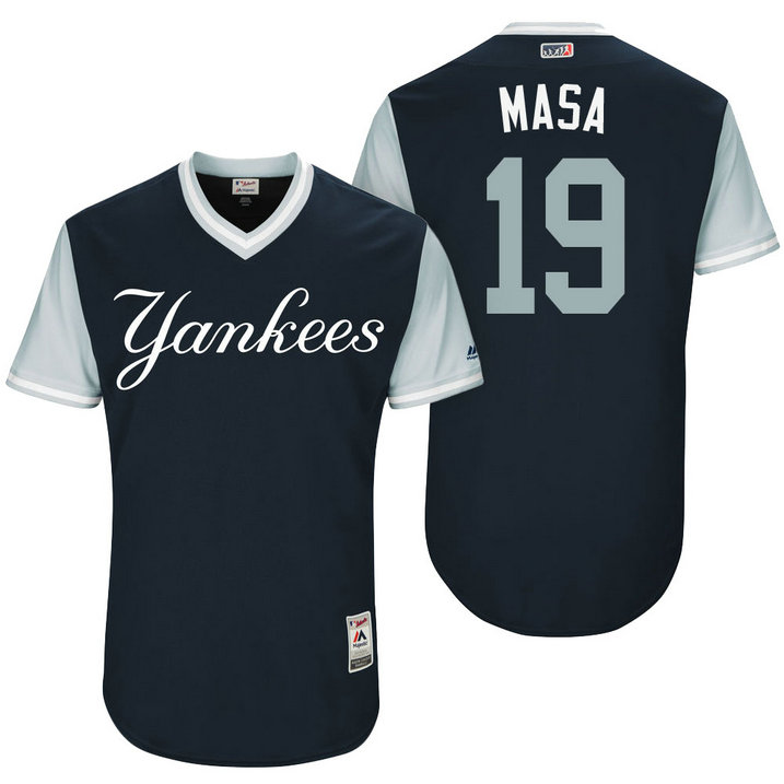New York Yankees Masahiro Tanaka #19 Masa Navy Nickname 2017 Little League Players Weekend Jersey