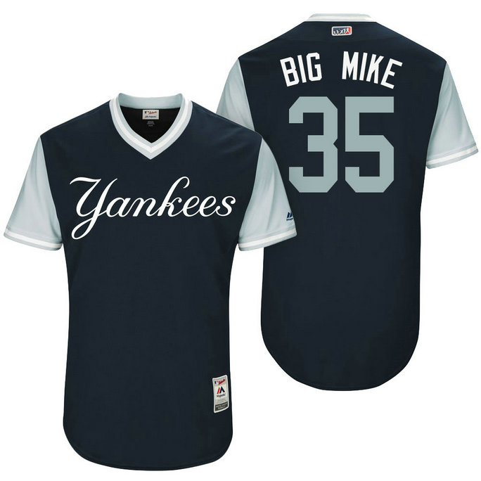 New York Yankees Michael Pineda #35 Big Mike Navy Nickname 2017 Little League Players Weekend Jersey