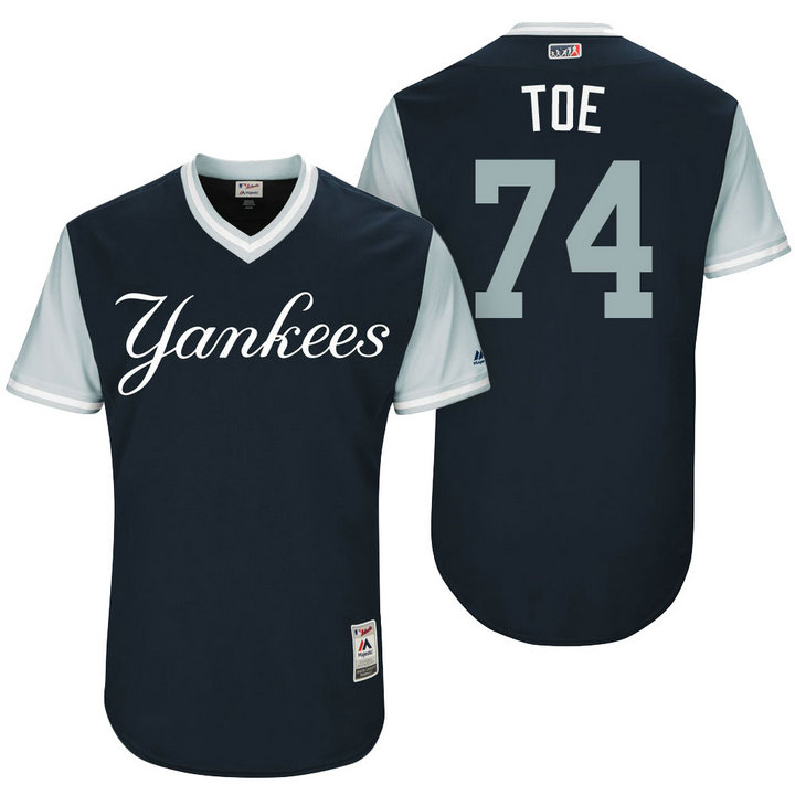 New York Yankees Ronald Torreyes #74 Toe Navy Nickname 2017 Little League Players Weekend Jersey New York Yankees Ronald Torreyes #74 Toe Navy Nickname 2017 Little League Players Weekend Jersey