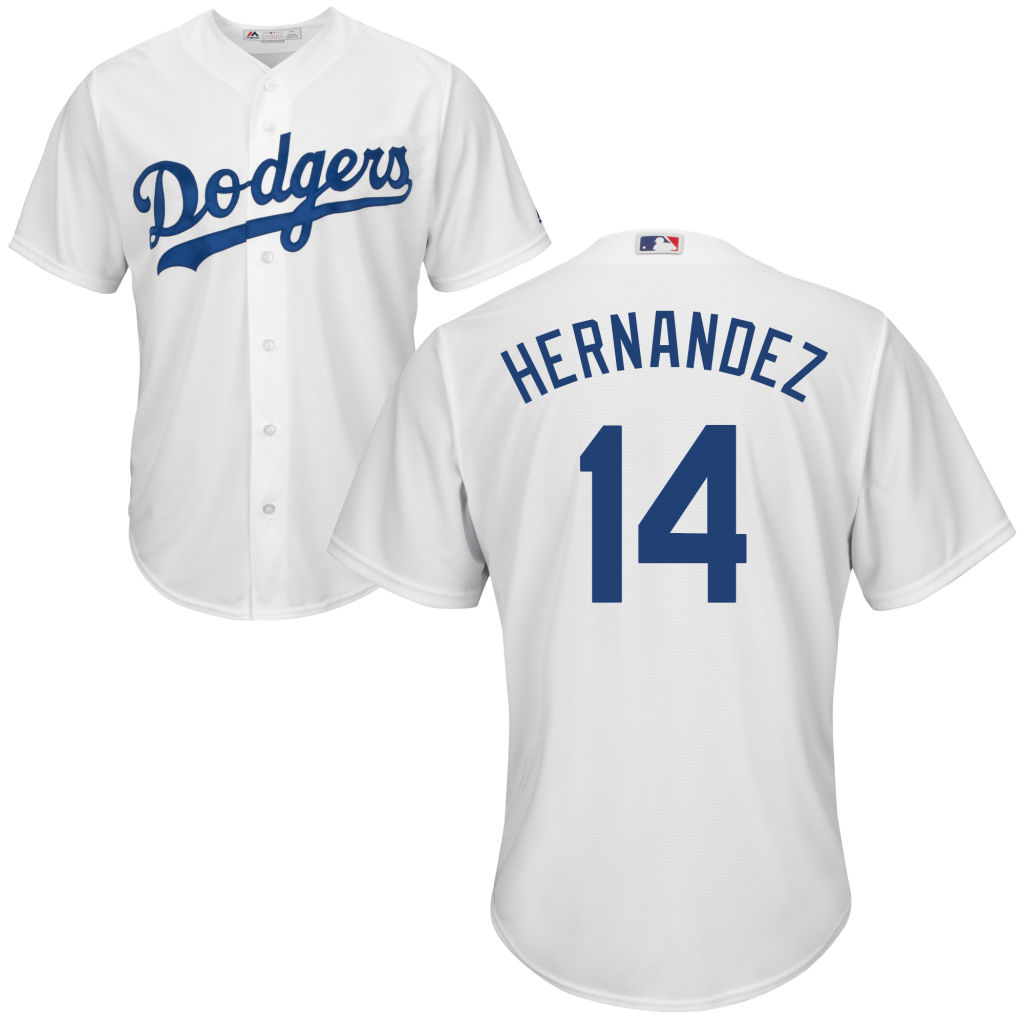 Mens Los Angeles Dodgers Enrique Hernandez #14 Home White Cool Base Jersey Mens Los Angeles Dodgers Enrique Hernandez #14 Home White Cool Base Jersey