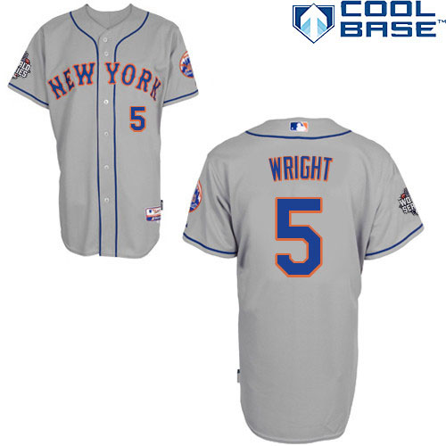 New York Mets #5 David Wright Grey Away Cool Base Jersey
