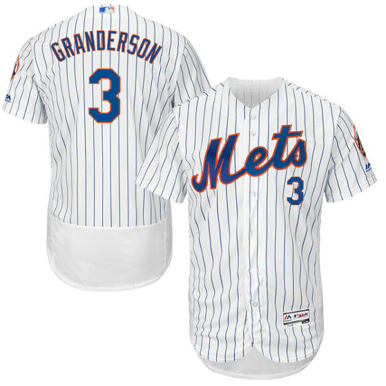 New York Mets #3 Curtis Granderson White Flexbase Authentic Collection Jersey