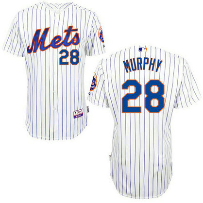 New York Mets #28 Daniel Murphy White Home Cool Base Jersey