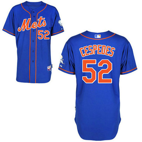 New York Mets #52 Yoenis Cespedes Blue Alternate Home Cool Base Jersey New York Mets #52 Yoenis Cespedes Blue Alternate Home Cool Base Jersey
