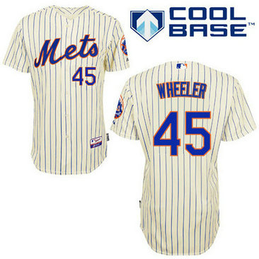 New York Mets #45 Zack Wheeler Authentic Cream Home Cool Base Jersey