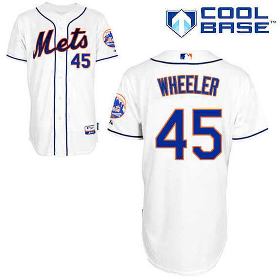 New York Mets #45 Zack Wheeler Authentic White Alternate Cool Base Jersey
