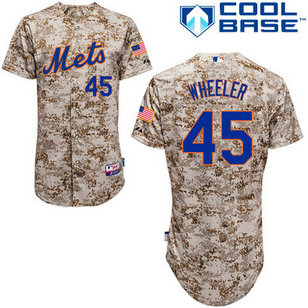 New York Mets #45 Zack Wheeler Authentic Camo Alternate Cool Base Jersey